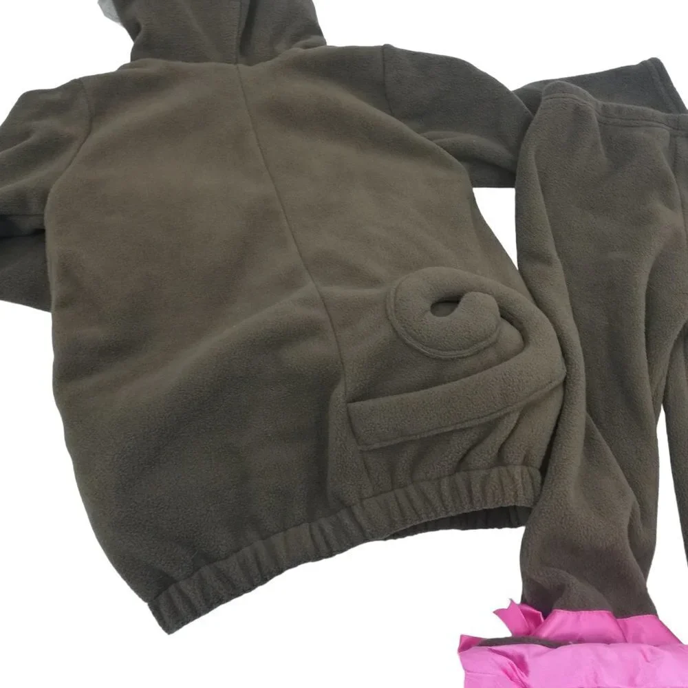 Old Navy Monkey Dress Up Halloween Costume Size 2T-3T Pink Bow Warm Two Piece